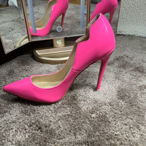FSJ Shoes - Hot pink Classic pointed toe sexy stilettos